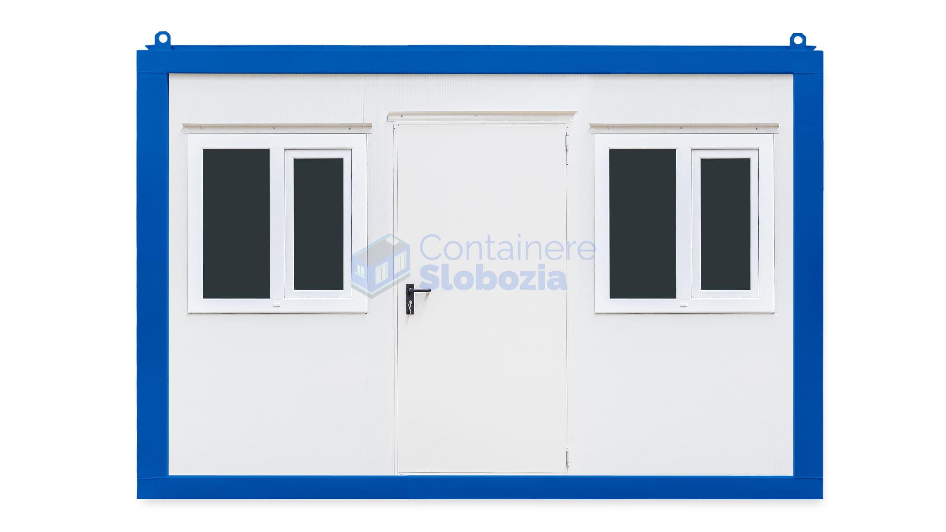 container birou slobozia 4metri 2geamuri albastru