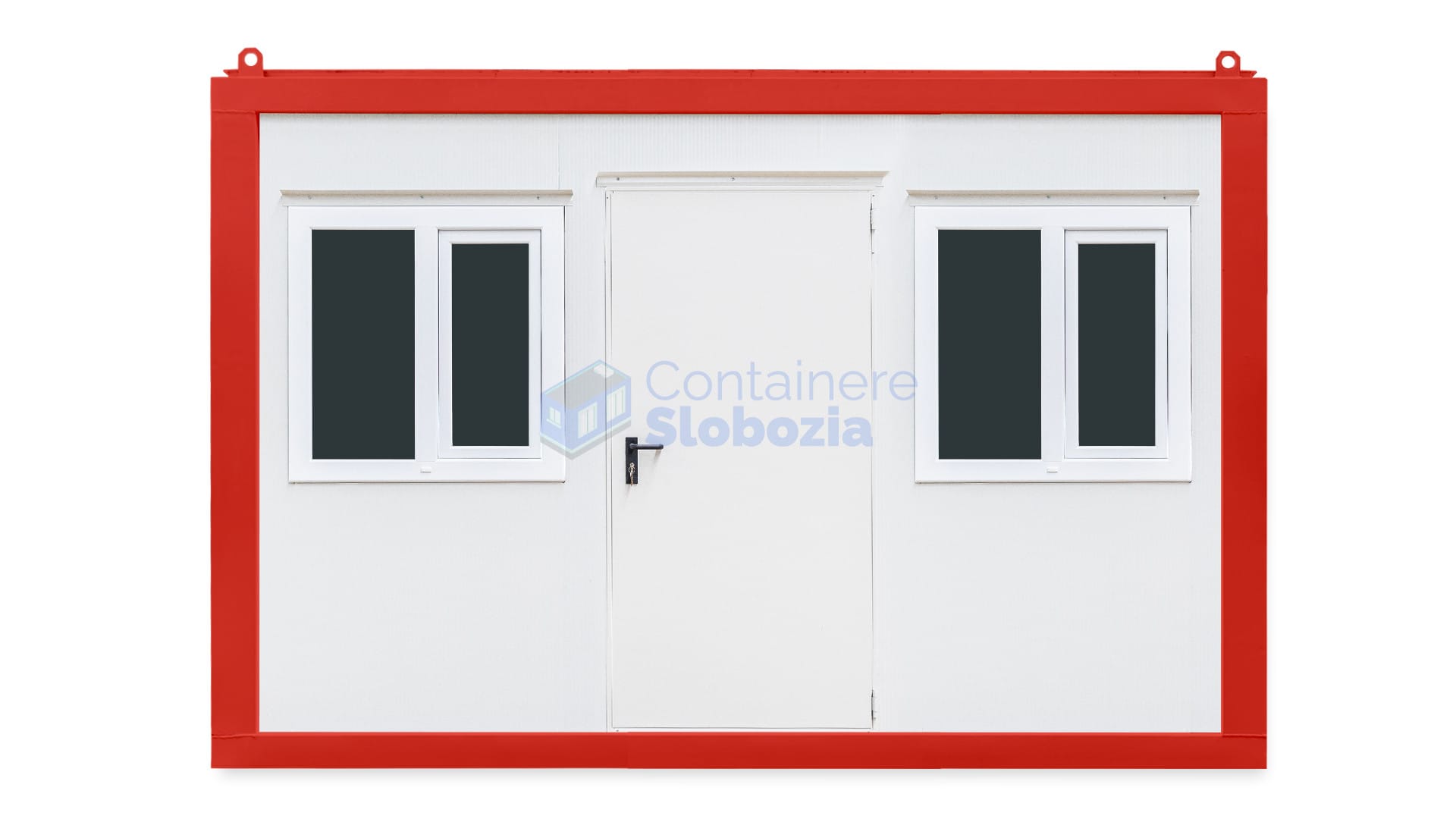 container birou slobozia 4metri 2geamuri rosu