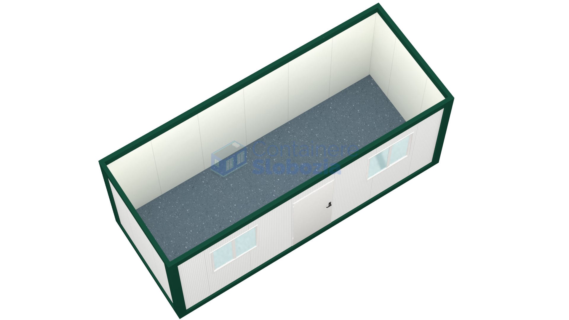 container birou slobozia 6metri 2geamuri verde2