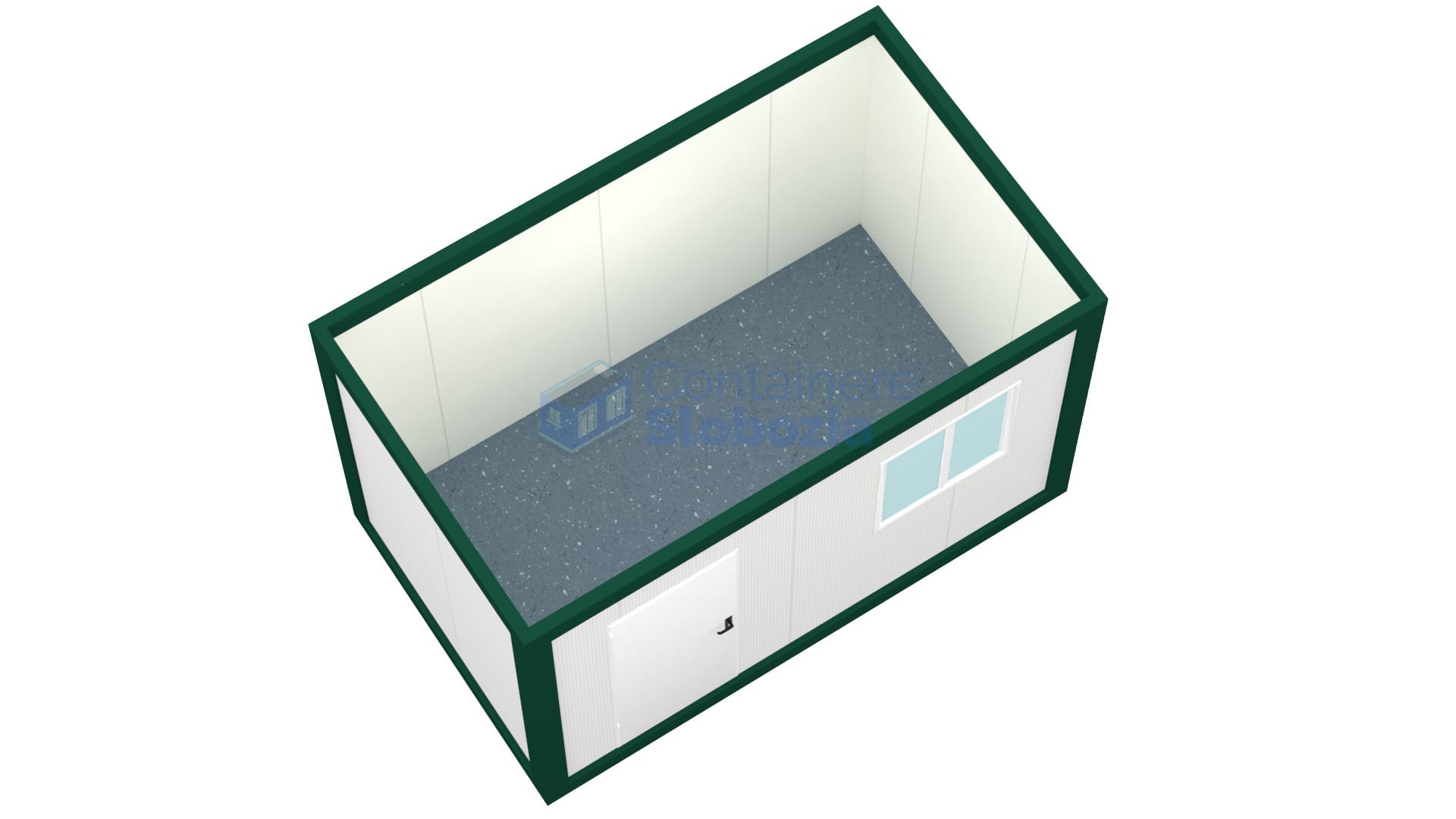 container santier slobozia 4metri 1geam verde1